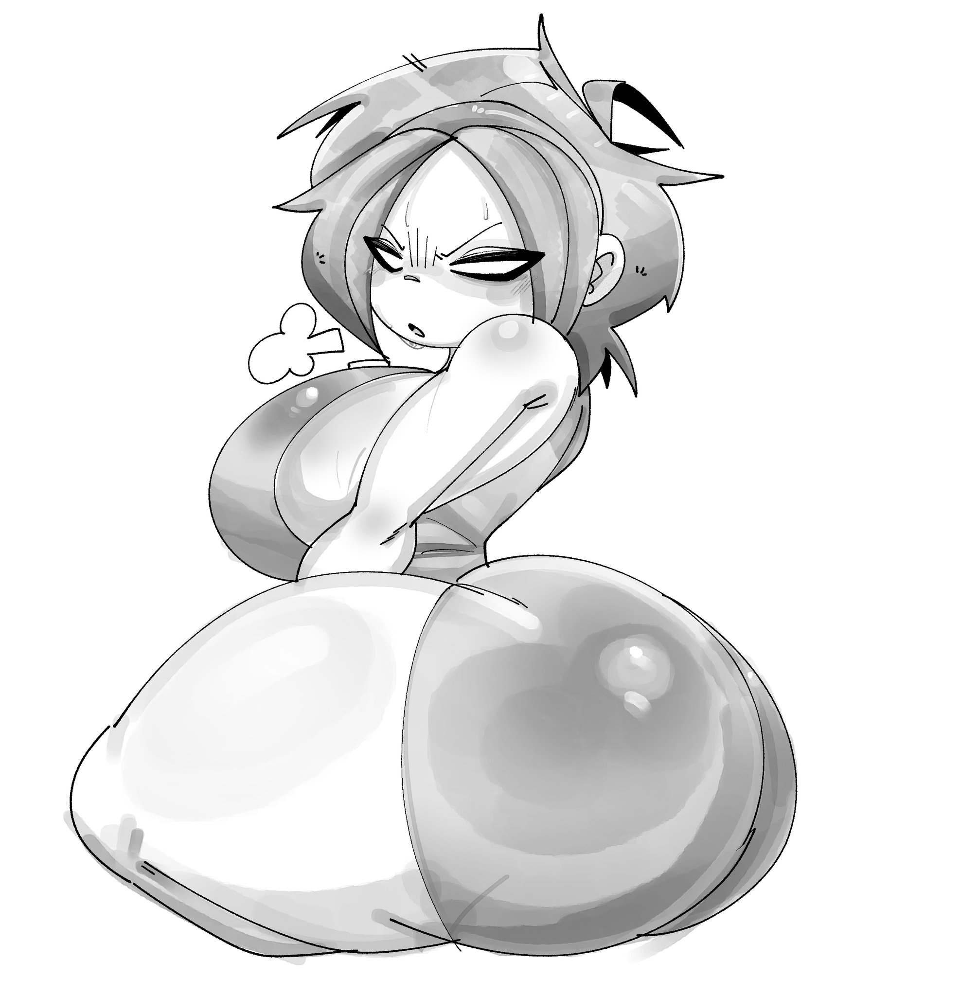 annoyed, annoyed expression, artist request, ass, ass bigger than head, ass focus, big ass, bottom heavy, bottomwear, bubble butt, curvy, fat ass, female, friday night funkin, huge ass, large ass, majora31, majora317840, majoralol2, nene (newgrounds), newgrounds, thick, thick ass, thick thighs, twitter link, voluptuous, voluptuous female, white body, wide hips