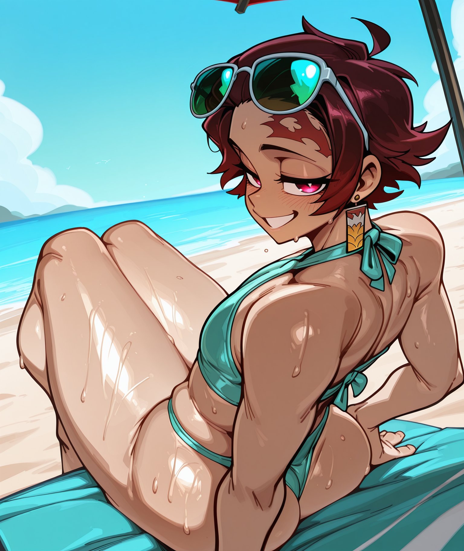 1boy, 1femboy, ai generated, demon slayer, femboy, femboy only, kamado tanjirou, kilofeet, kimetsu no yaiba, male, male only, solo