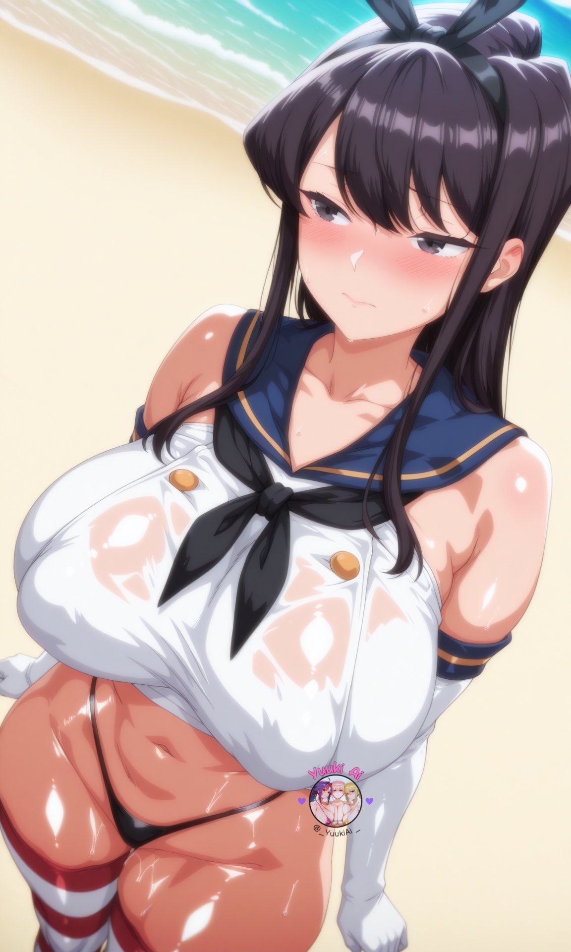 1female, 1girls, ai generated, big breasts, breasts, female, female only, komi shouko, komi-san wa komyushou desu, solo, solo female, tagme, yuukiai