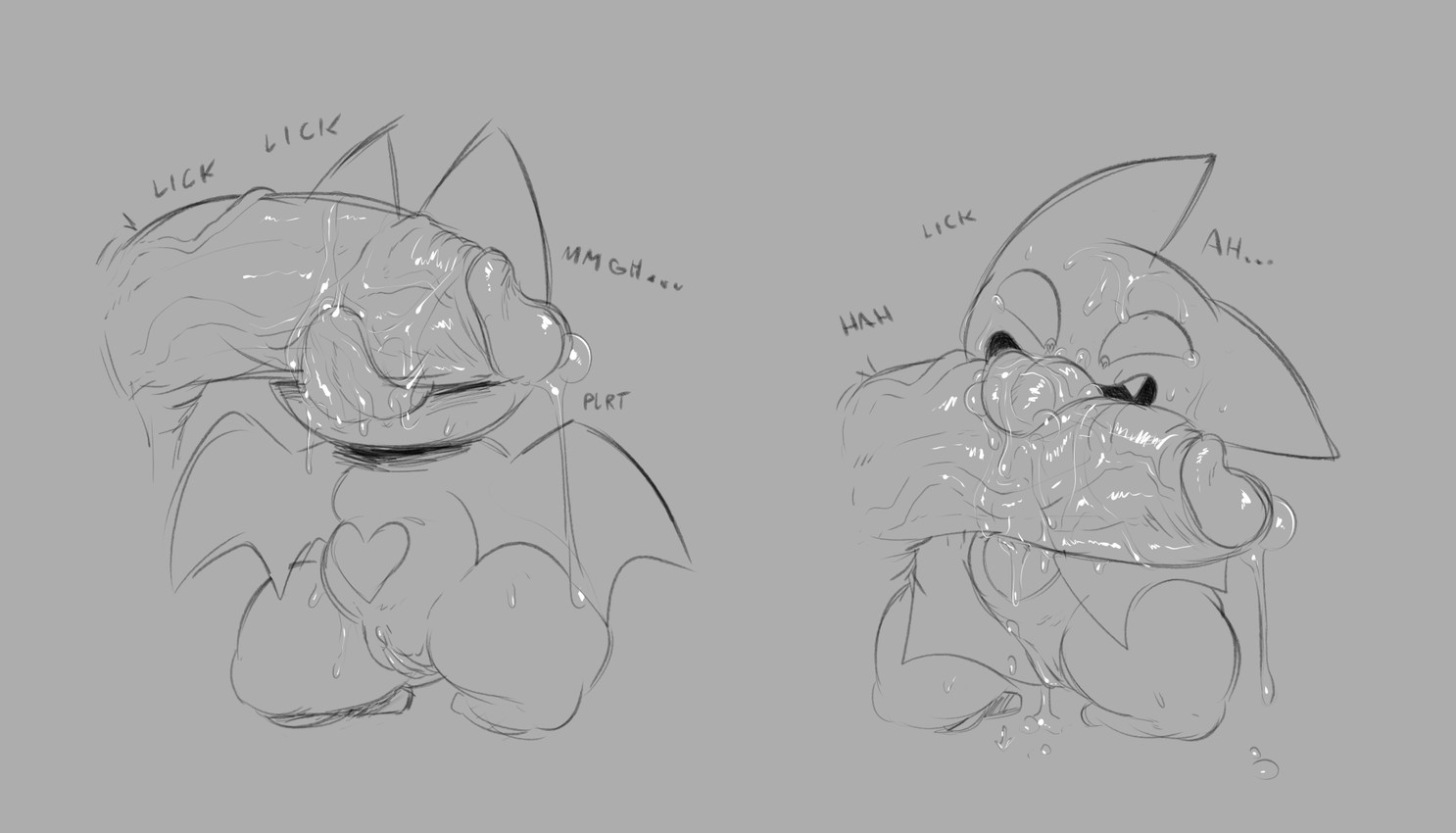 adorabat, anthro, bat, big penis, bodily fluids, cartoon network, disembodied penis, duo, english text, erection, female, genital fluids, genitals, hi res, huge hips, huge thighs, kiffy (artist), licking, male, male/female, mammal, mao mao: heroes of pure heart, monochrome, nude, onomatopoeia, oral, pegleg, penile, penis, penis lick, precum, pussy, sex, solo focus, sound effects, text, thick thighs, tongue, vulva, wide hips, wings, young, young anthro, young female