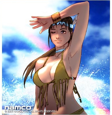 bikini cleavage michelle_chang milf namco official_art smile tekken tekken_1 tekken_2 tekken_tag_tournament tekken_tag_tournament_2