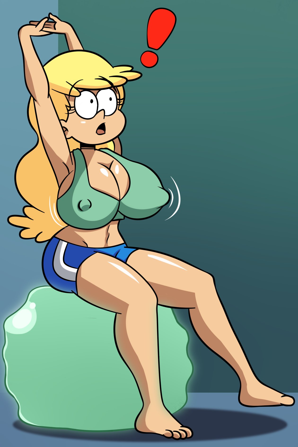 Rule Dev Arms Up Big Breasts Blonde Hair Cleavage Fanart Female