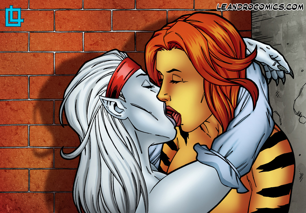 2girls female female_only greer_nelson hepzibah_(x-men) leandro_comics marvel multiple_girls starjammers tigra x-men yuri