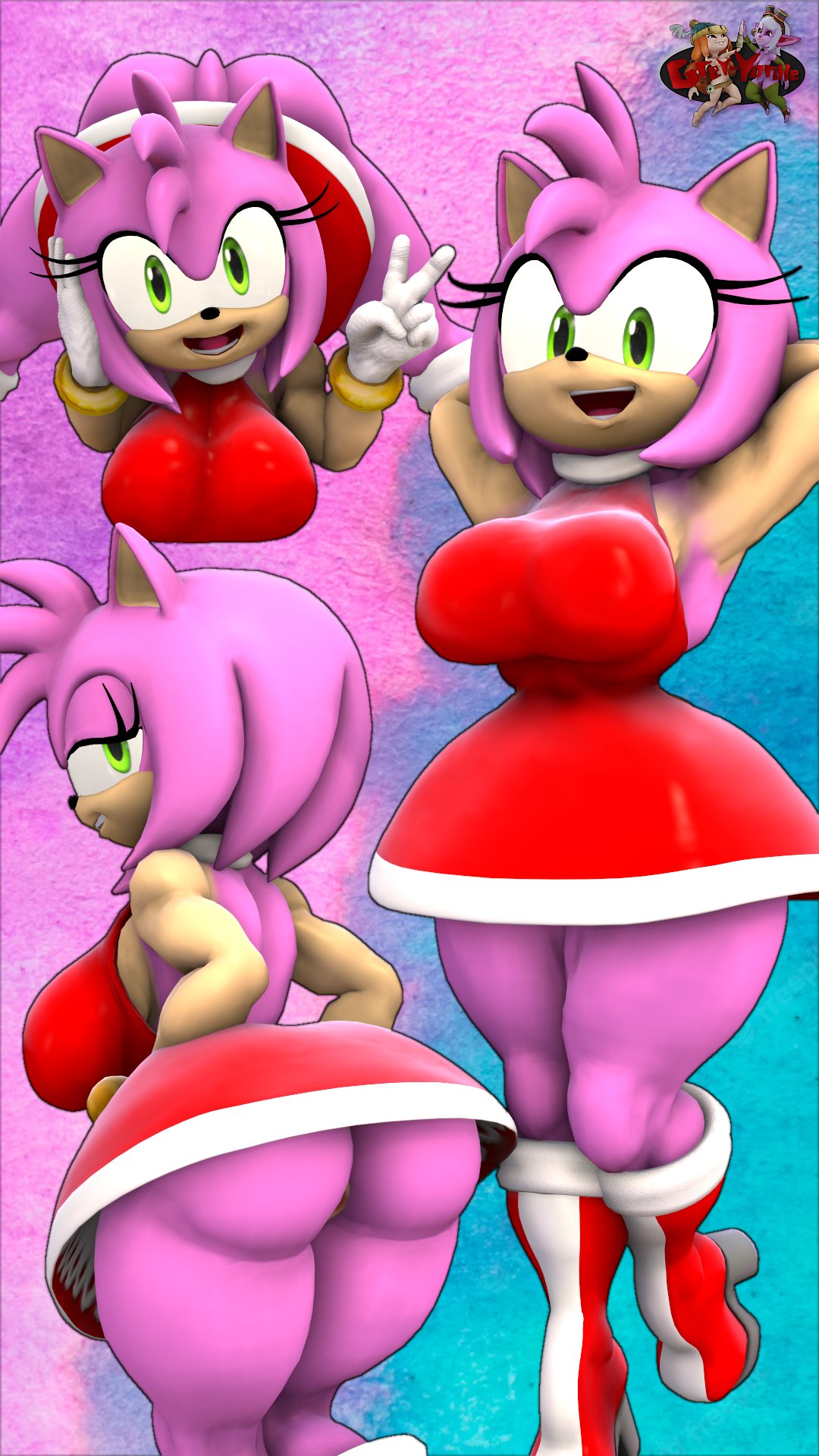 3d 3d_(artwork) amy_rose anthro anus ass big_breasts big_butt breasts female grey-yordle hedgehog huge huge_breasts solo sonic_(series)