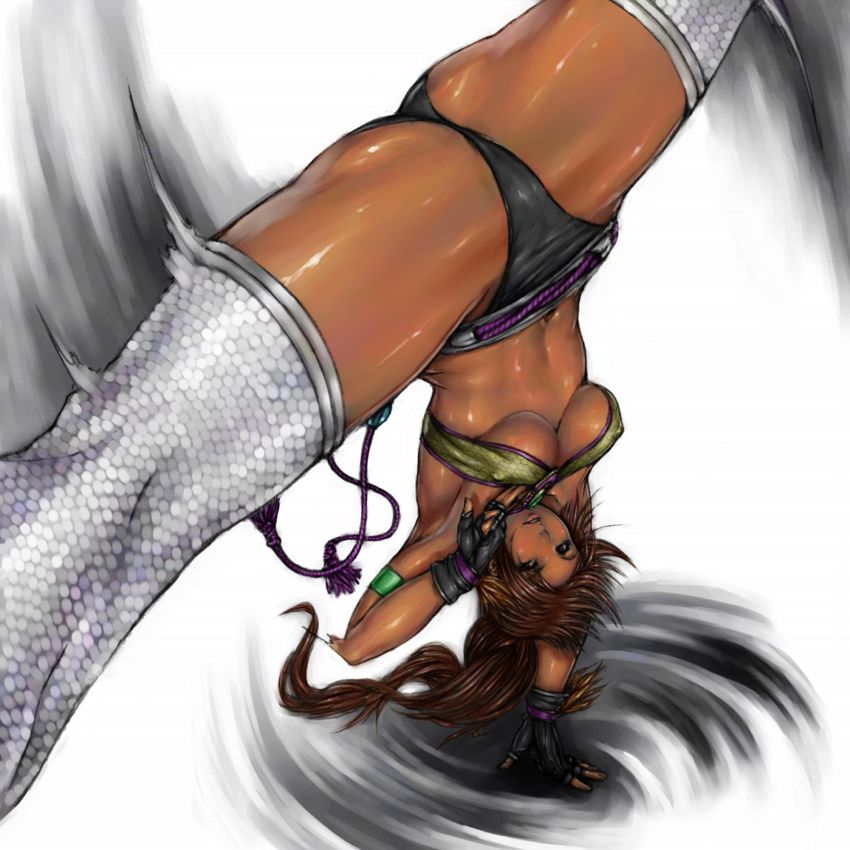 1girls brazilian brazilian_female breasts brown_hair capoeira christie_monteiro female female_only handstand human latina legs long_hair namco ponytail redbone solo splits tekken thighs thong tied_hair underboob upside-down upside-down_splits