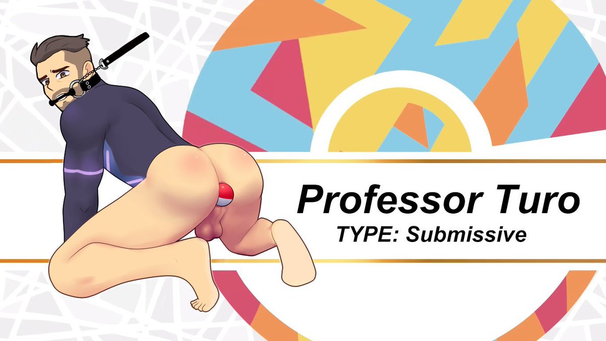 abstract_background bara barazoku bdsm_gear bdsm_harness bondage male_focus male_only pokemon pokemon_sv professor_turo serperoir shitpost spanked_ass spanked_butt