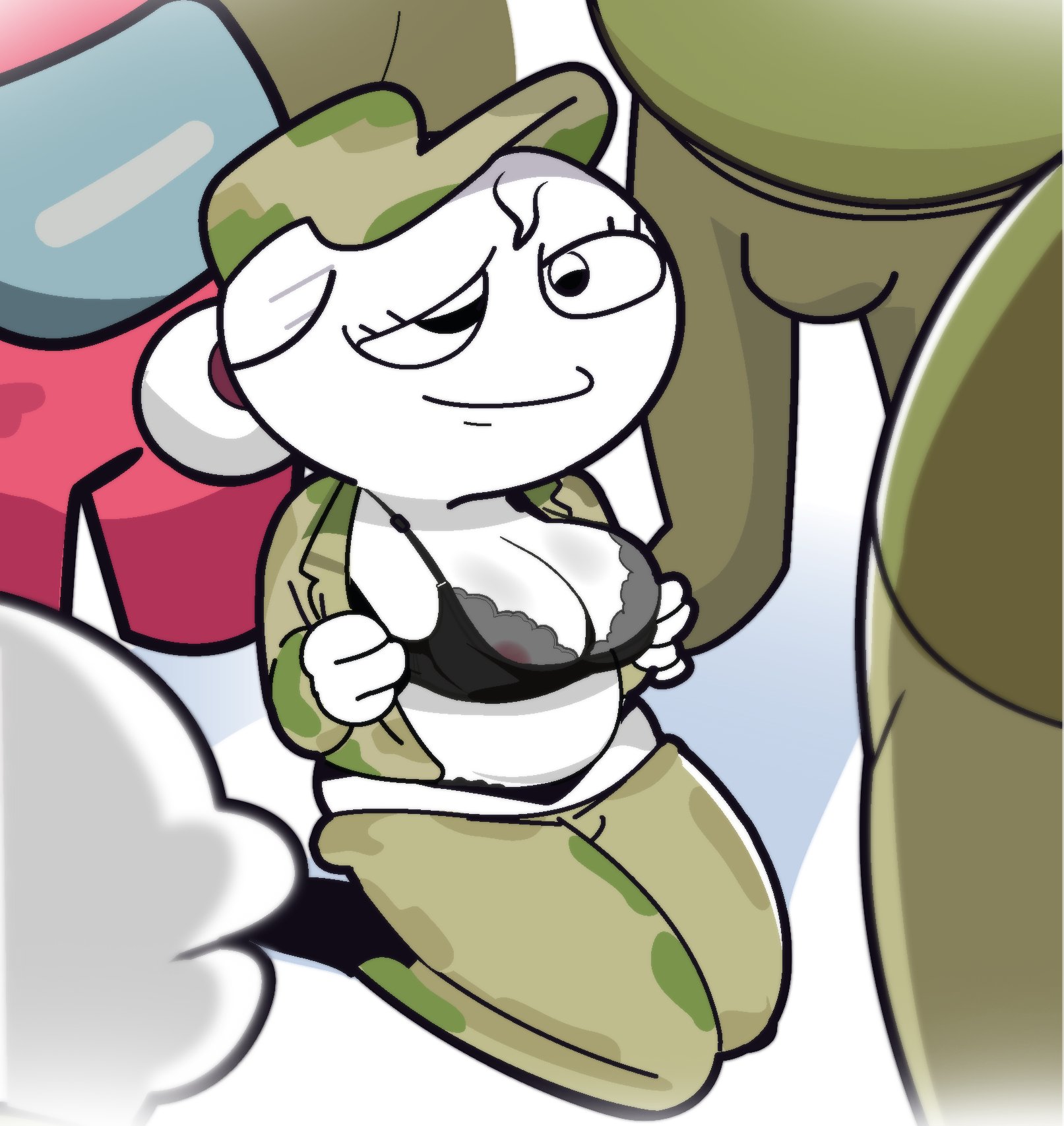 1girls, accurate art style, among us, breasts, comic, crewmate (among us), female, female focus, gosgoz, goz-o, horny, imminent sex, medium breasts, military uniform, original, original character, public, public exposure, showing breasts, stonetoss, undressing
