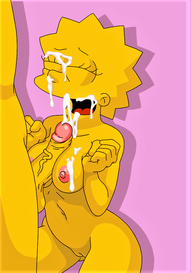 20th century studios, accurate art style, aged up, big penis, blonde hair, boobjob, breasts, cleft of venus, completely nude, cum, cum on breasts, cum on face, cumshot, daughter, facial, female, lisa simpson, male, nude, nude female, penis, pussy, small breasts, the simpsons, yellow body, yellow skin