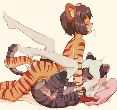 1boy, 1girls, amalia (claralaine), animal ears, anthro, bed, blush, breasts, brown hair, butterchalk, creampie, cum, cum in pussy, cum inside, female, flat chest, fur, furry, furry only, long hair, lowres, male, mating press, medium hair, nipples, no humans, original, pussy, short hair, small breasts, straight, stripes, tagme, thigh socks, thighhighs, vaginal penetration, white hair, x-ray