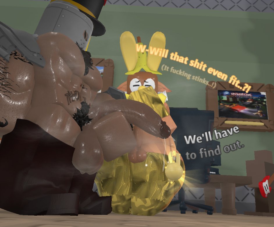 2boys, 3d, balls, banana peel (die of death), beezlebubanana, big penis, block (die of death), civilian (die of death), die of death (roblox), english text, gay, knight helmet, penis, roblox, roblox game, robloxian, tagme, text, thighs