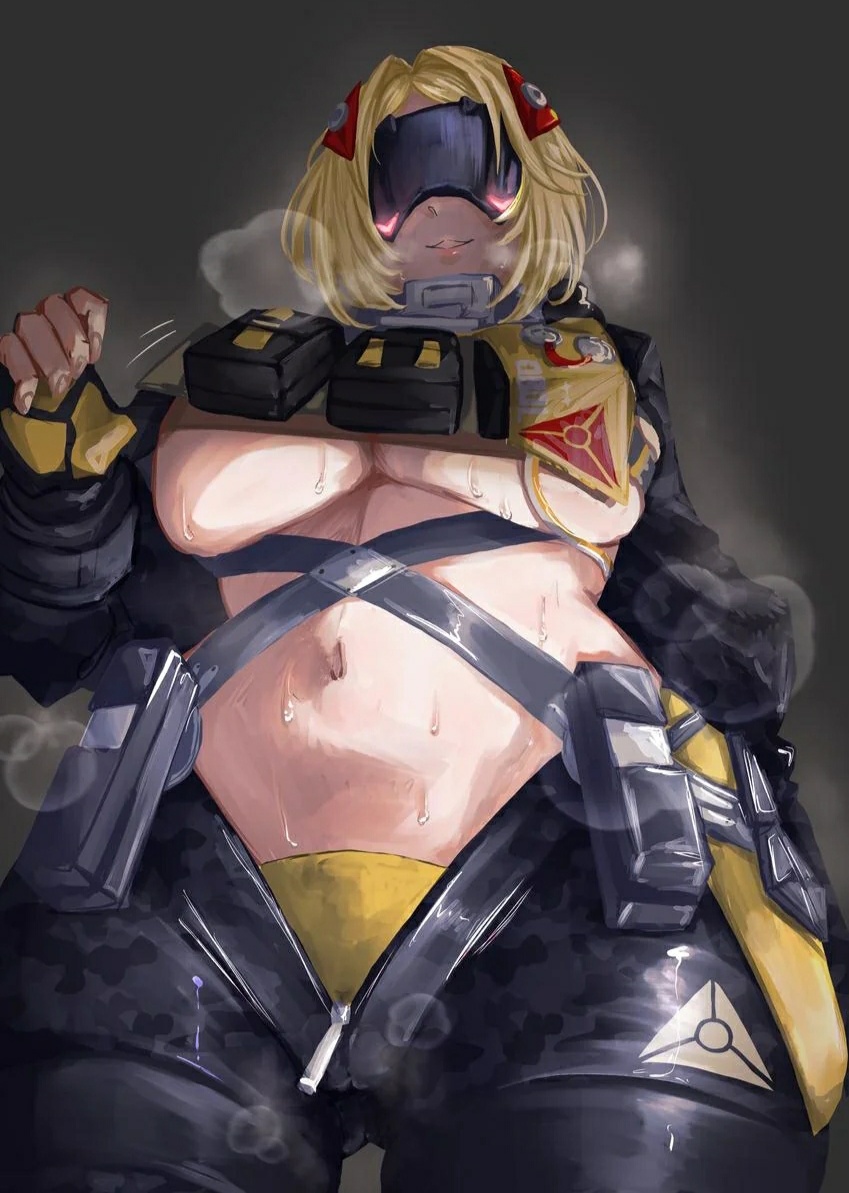 1boy, 1girl, breasts, long hair, looking down, pov, solo, solo female, trigger (zenless zone zero), visor, zenless zone zero