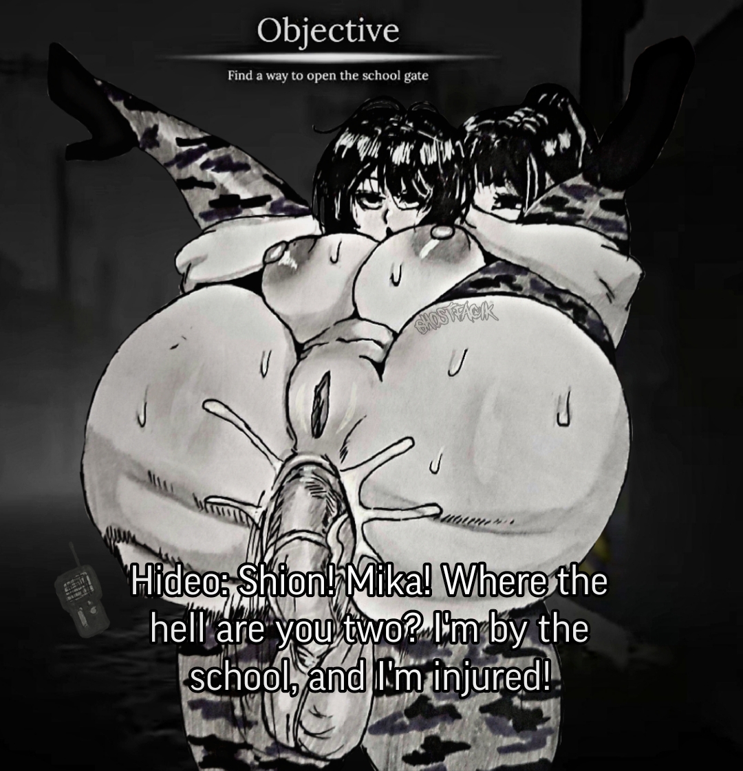 1futanari, 1girl, ahegao, anal, anal penetration, big balls, deep anal, english text, explicit, folded, futanari, ghostfacik, huge penis, legs up, lineart, mika (the mimic), military uniform, monochrome, nelson position, nsfw, open mouth, roblox, roblox game, rolling eyes, self upload, shion (the mimic), sketch, smile, text, the mimic, traditional media