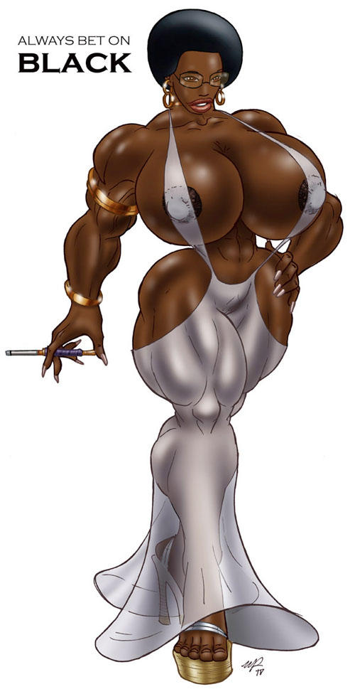 abs afro areola armband biceps black_hair bracelets breasts brown_eyes cigarette cigarette_holder clothes dark-skinned_female dark_skin earrings erect_nipples extreme_muscles eyeglasses female g.e-hentai gideon gideon-hoss gideonhoss hair hand_on_hip high_heels hoop_earrings huge_breasts huge_nipples human hyper hyper_breasts impossible_clothes jewelry large_areolae large_breasts large_nipples lips looking_away muscular_female nail_polish perky_breasts pose see-through sharp_nails skin_tight solo teeth thick_thighs thighs veins white_background wide_hips