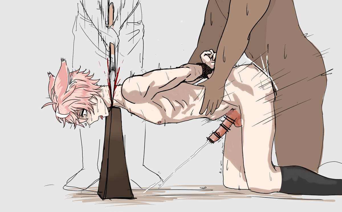 3boys, axe, catboy, decapitation, execution, gay, gore, guro, male, male death, male only, male ryona, rape, snuff, yaoi, 欲野