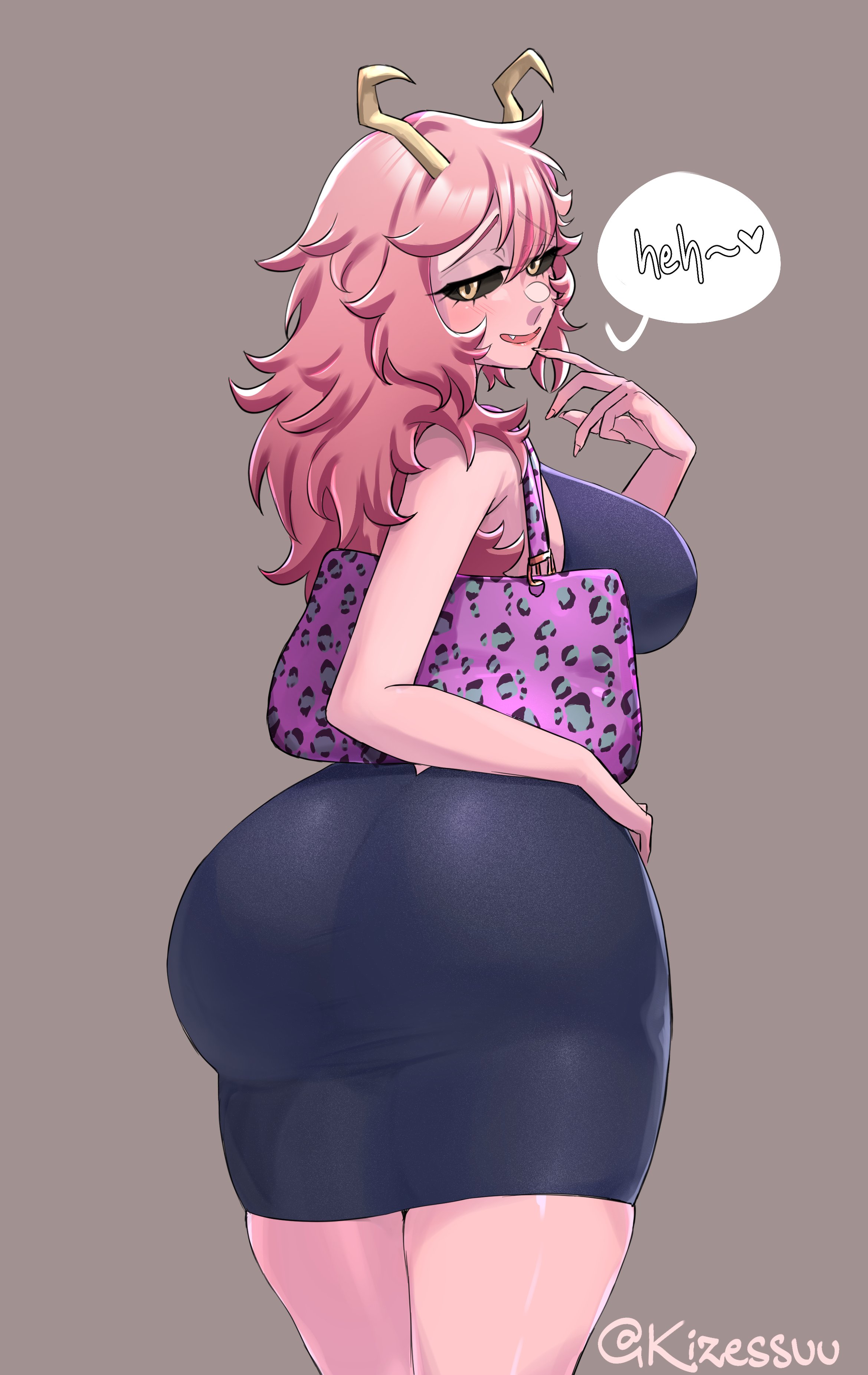1girls, ass, ass focus, ass of the gods, big ass, big breasts, big butt, boku no hero academia, breasts, bubble ass, bubble butt, dumptruck ass, female, female only, huge ass, kizessuu, large ass, large breasts, mina ashido, mina ashido time-skip, my hero academia, solo, spankable ass