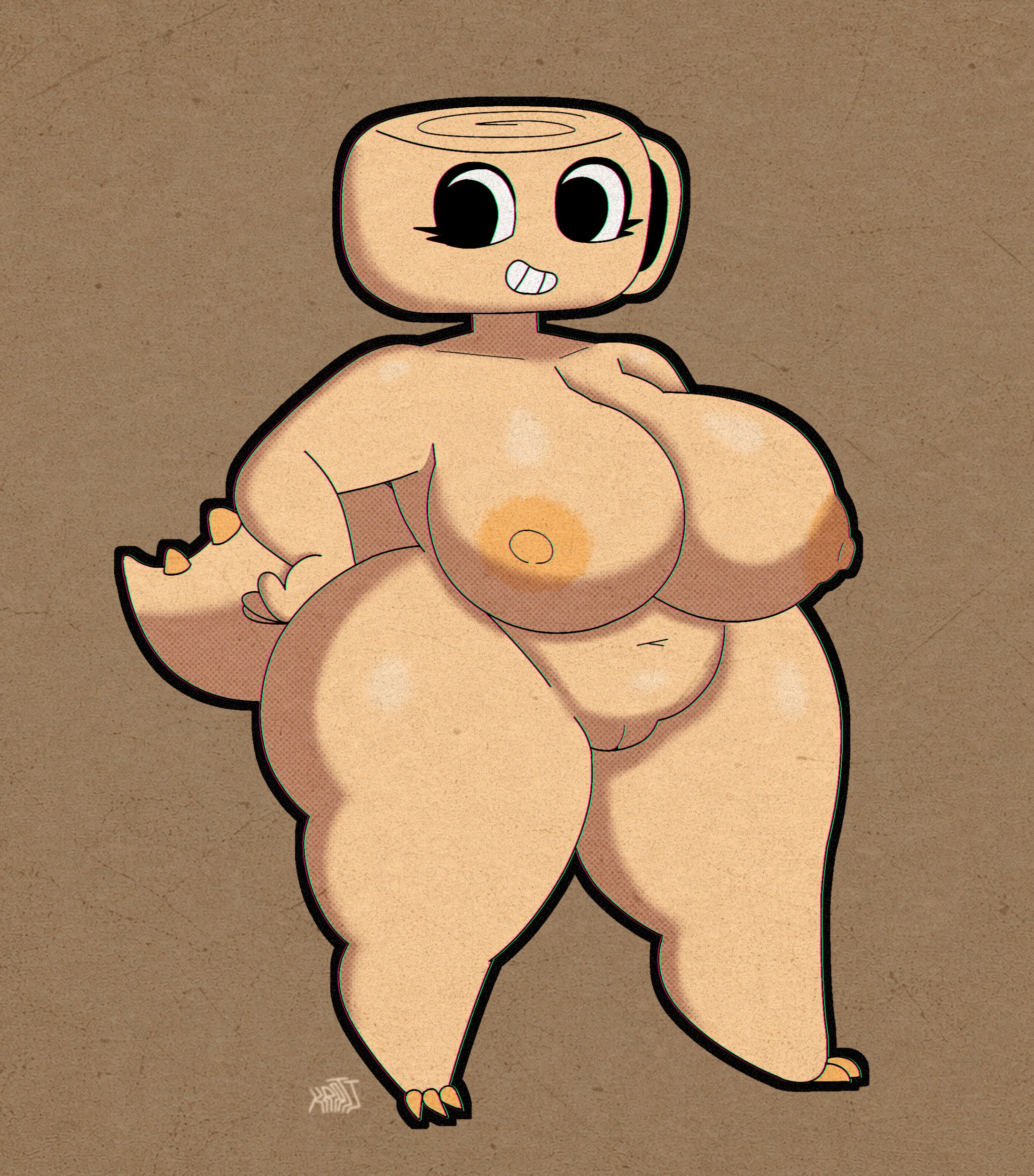 1girls, 2020s, 2026, areolae, barefoot, big breasts, blushcrunch studio, breasts, completely nude, completely nude female, cute, dandy's world, dandys world, female, full body, krattgg, naked, naked female, nipples, nude, nude female, roblox, shelly (dandy's world), smile, standing, tagme