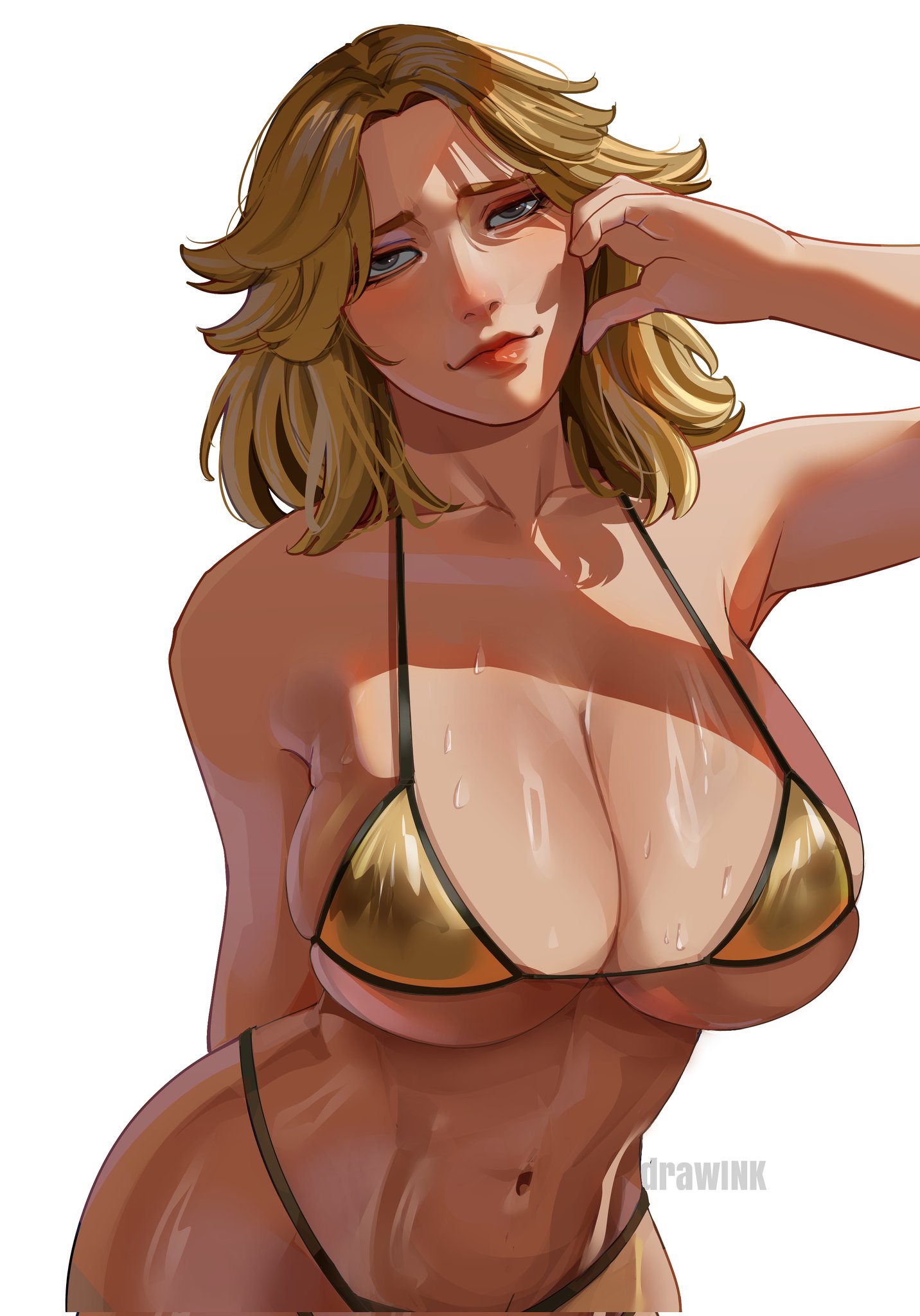 1girls, 2d, breasts, drawink, fantastic four, female, female focus, female only, invisible woman, invisible woman (marvel rivals), large breasts, light skin, light-skinned female, marvel, marvel rivals, mature female, solo, sue richards, sue storm, wide hips