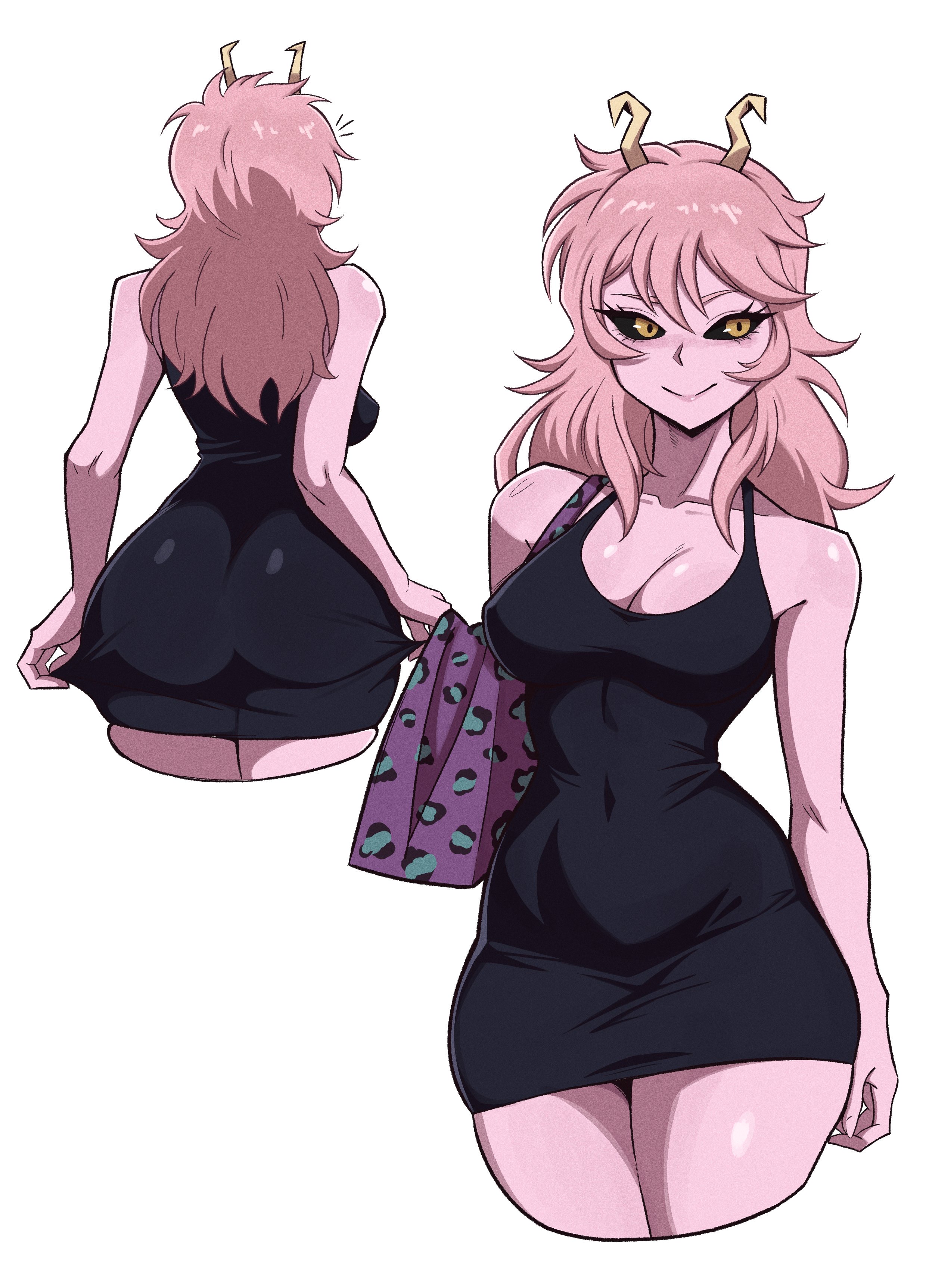 1girls, adult mina, ashido mina time-skip, ass, boku no hero academia, csr ap07, dress, female, female focus, female only, hourglass figure, large ass, long hair, mina ashido, mina ashido curvy (meme), mina ashido time-skip, my hero academia, my hero academia (finale), pink body, pink hair, post-timeskip, solo, thick thighs, thighs, wide hips