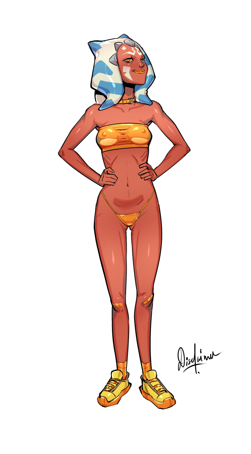 ahsoka tano, disclaimer, female, female focus, female only, golden bikini, golden week, humanoid, skinny, skinny female, solo, solo female, solo focus, star wars, star wars rebels, togruta