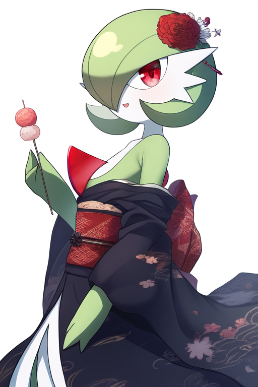 ai_generated cute gardevoir kimono nintendo novelai pokemon pokemon_(species)