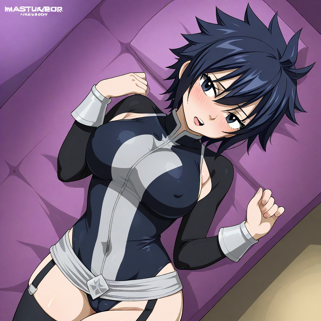 ai_generated black_hair fairy_tail genderswap_(mtf) gray_fullbuster sensual short_hair white_skin