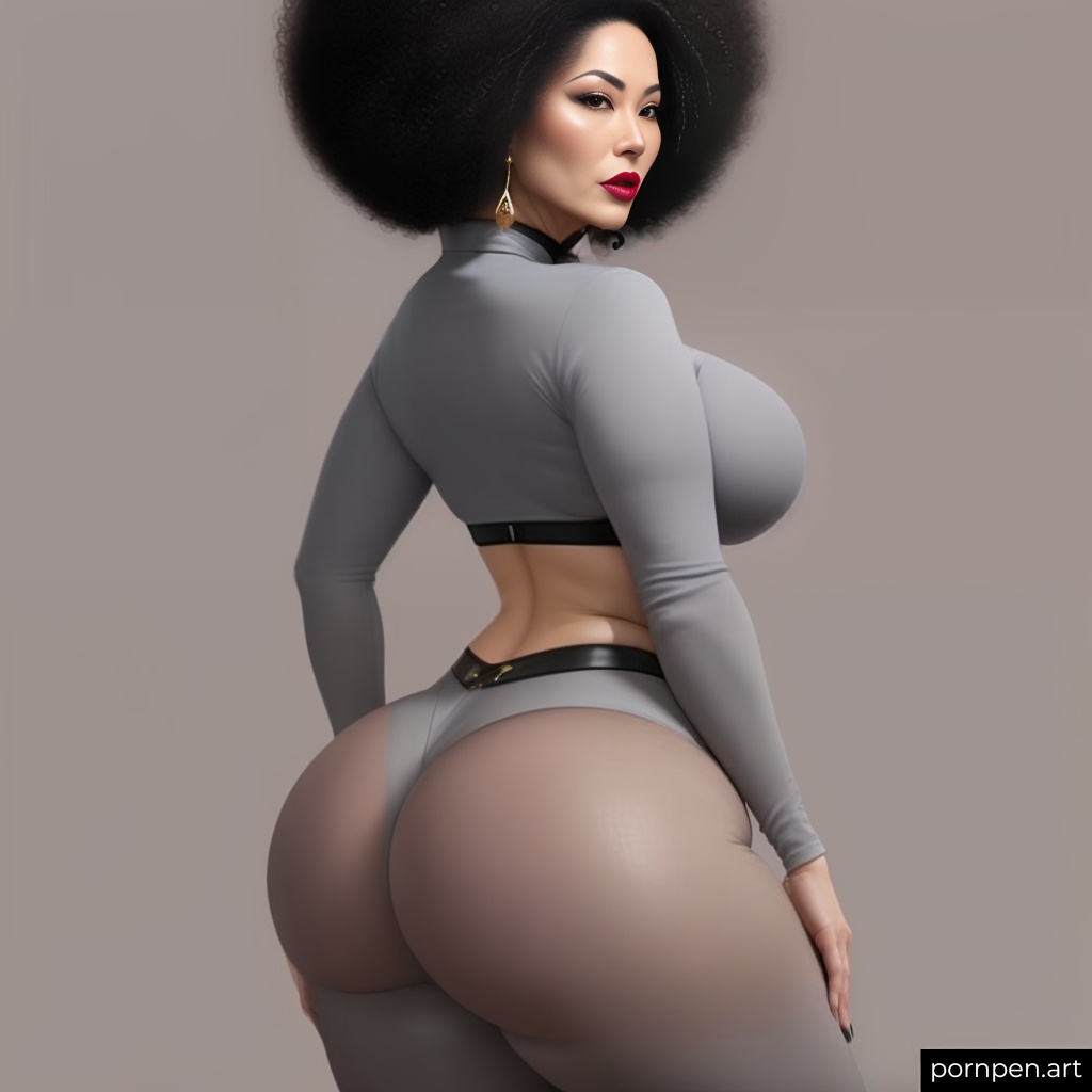 afro ai_generated asian asian_female huge_ass huge_breasts pornpen wide_hips