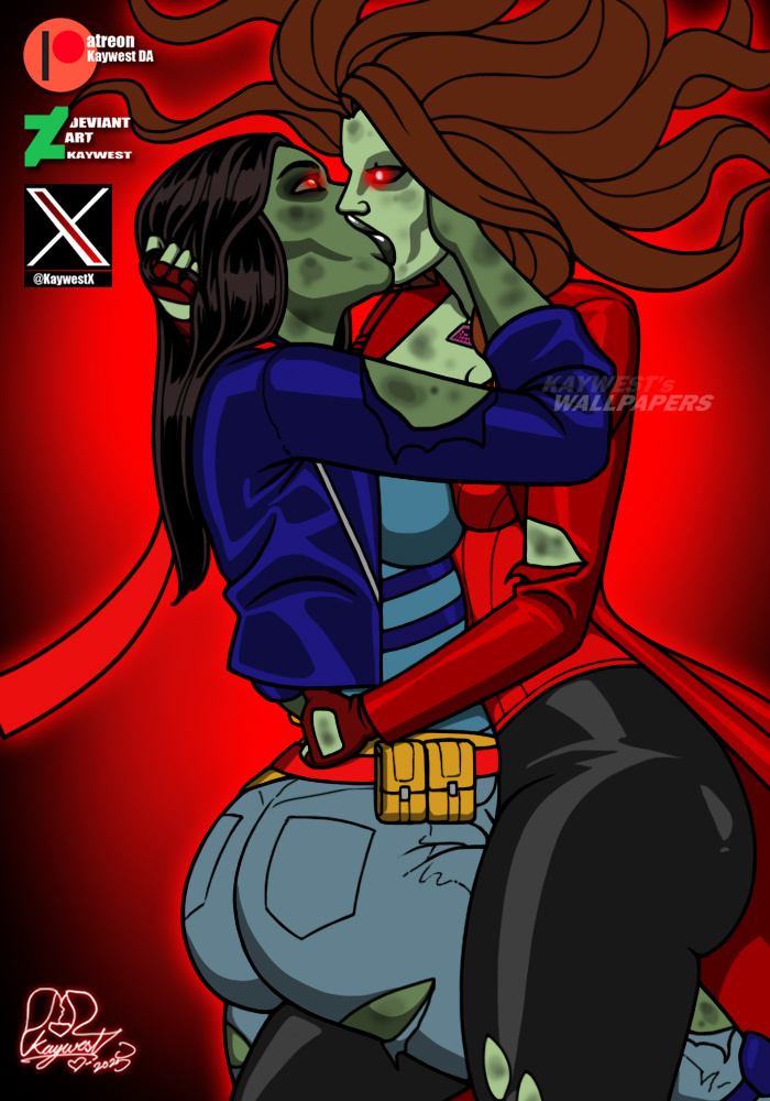 2girls, conjugal slavery, deep kissing, defeated heroine, enemies to lovers, enemies with benefits, female, female/female, kamala khan, kaywest, kissing, lesbian kiss, marvel, marvel cinematic universe, marvel zombies, ms. marvel, queen of the dead (marvel rivals), scarlet witch, stockholm syndrome, wanda maximoff, yuri