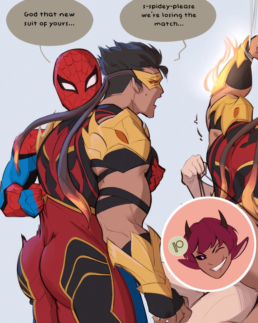 ass, bara, big ass, big butt, bubble ass, bubble butt, cleavercore, dat ass, dat butt, fat ass, fat butt, gay, huge ass, huge butt, iron fist, iron fist (marvel rivals), iron fist (phoenix fist), large ass, large butt, male, male only, marvel, marvel rivals, muscular, muscular male, peter parker, round ass, round butt, spider-man, spider-man (marvel rivals), thick ass, thick butt, wedgie