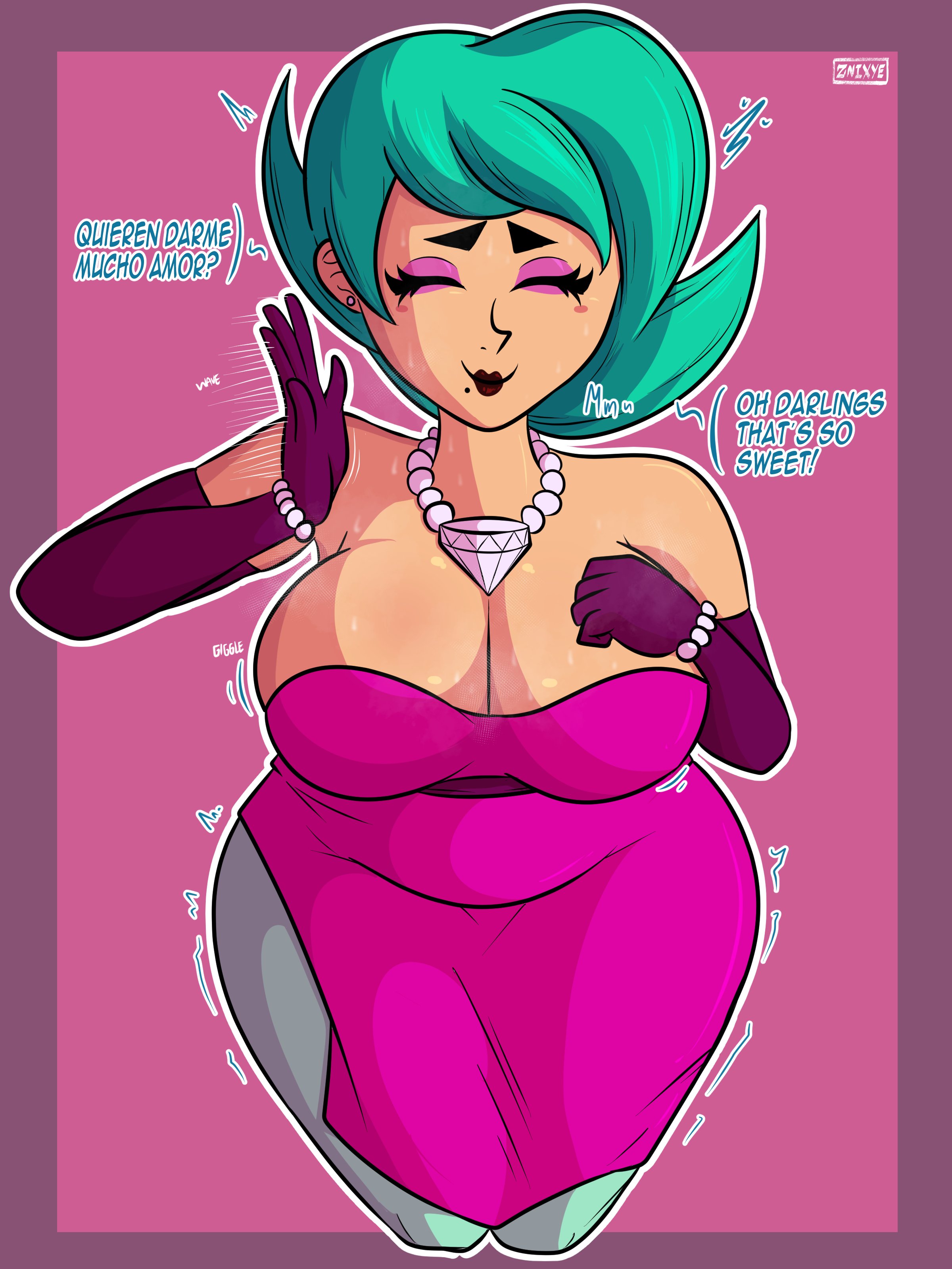 brawl stars, breasts, cleavage, female, lola (brawl stars), tagme, znixye