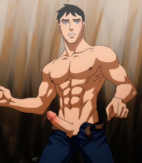 abs, conner kent, dc, dc comics, kon-el, male, male only, muscles, pecs, serratus anterior, superboy, superboy (conner kent), superman (series), yaoi, young justice