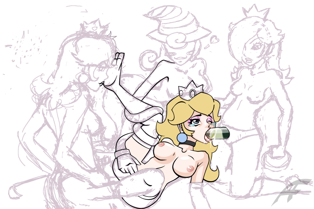 4girls af female female_only human interspecies mario_(series) multiple_females multiple_girls nintendo paper_mario paper_mario:_the_thousand-year_door partially_colored princess_daisy princess_peach princess_rosalina shadow_siren sketch straight_hair super_mario_bros. vivian_(paper_mario) yuri