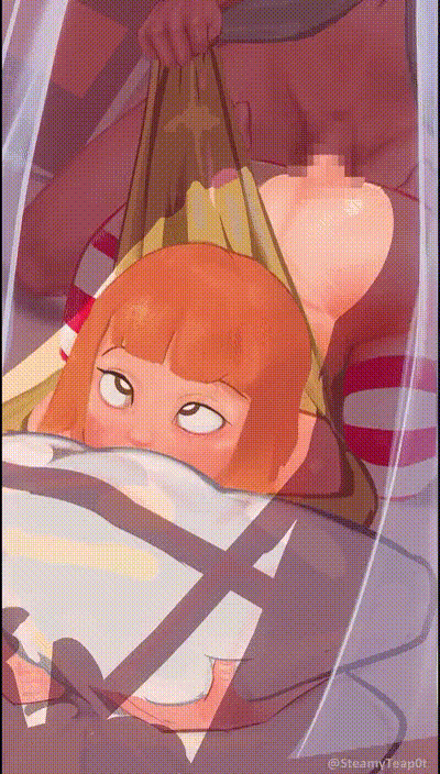 1boy 1girls alternate_version_available animated artist_name censored censored_penis dad_(japanese_mcdonald's_commercial) eyes_rolling_back husband_and_wife light-skinned_female light-skinned_male light_skin mcdonald's mom_(japanese_mcdonald's_commercial) mosaic_censoring orange_hair red_hair ronald_mcdonald_(cosplay) steamyteap0t watermark yoru_mac