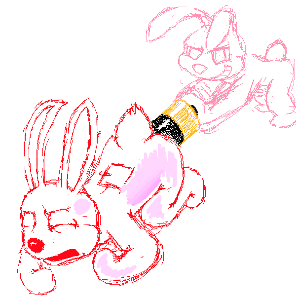 ambiguous_gender anal anal_insertion battery duracell duracell_bunny insertion jackrlupus lagomorph penetration rabbit sketch