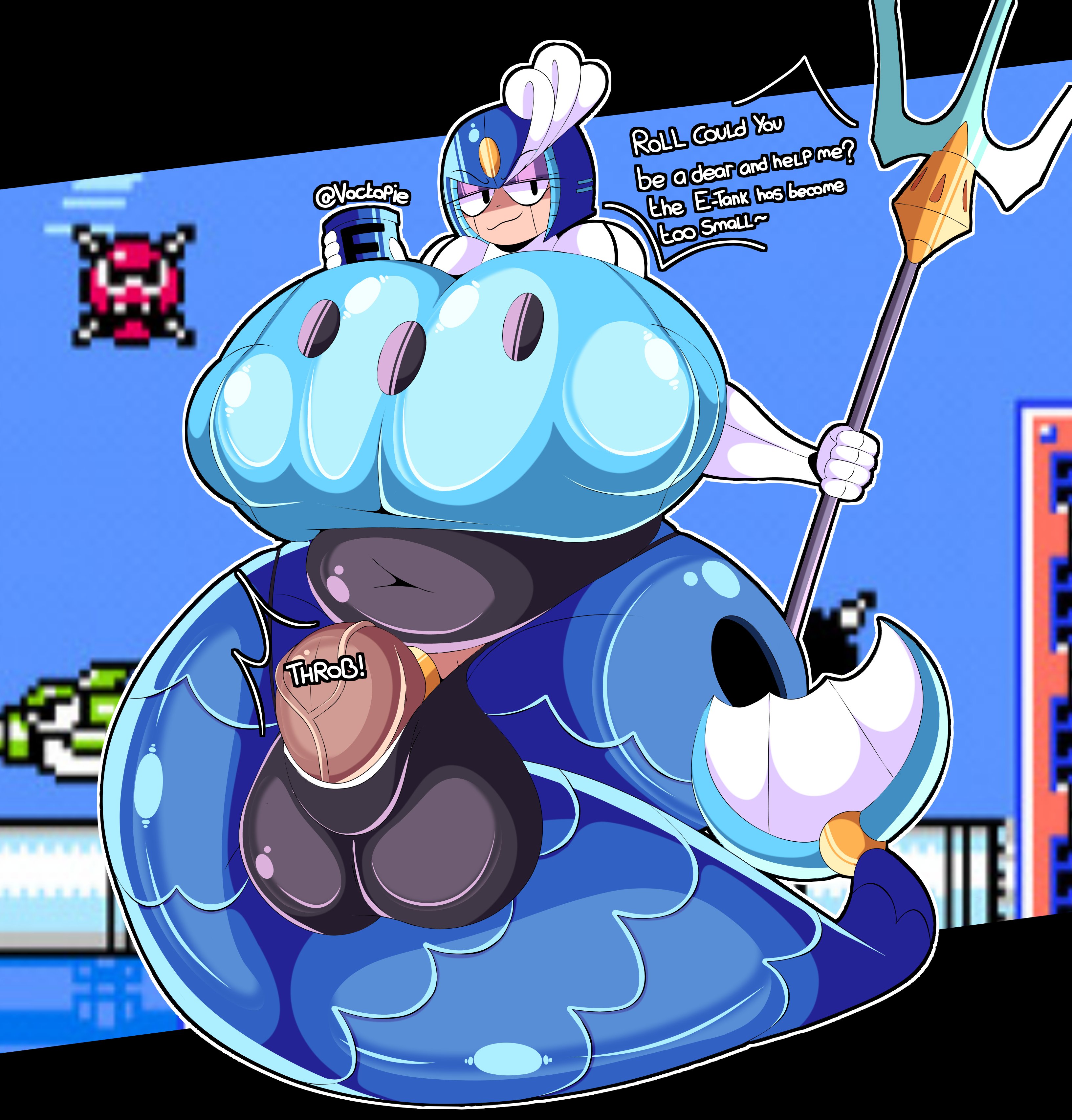 1futa, ass, ass bigger than head, big ass, big breasts, breasts, breasts bigger than head, cock, curvy, dickgirl, female, futa focus, futa mermaid, futa only, futanari, gloves, humanoid, humanoid futa, hyper, hyper ass, hyper breasts, intersex, light-skinned futa, mega man, mega man (classic), merfolk, mermaid, mermaid tail, robot futa, robot girl, robot humanoid, solo, solo focus, solo futa, splash woman, thick, thick ass, thick thighs, thighs, voctopie, white gloves, wide hips