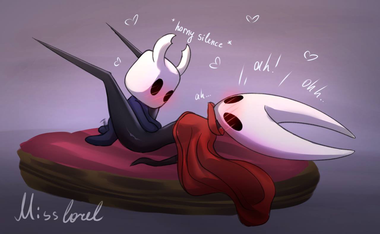 accurate body type, ambiguous penetration, blush, cloak, half brother (lore), heart, hollow knight, hornet (hollow knight), incest, lorelarts, missionary position, moaning, protagonist (hollow knight), sex, tagme, the knight (hollow knight)