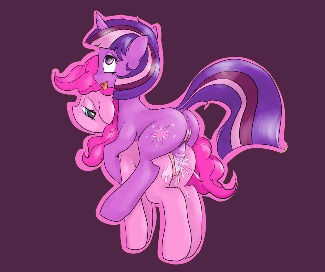 anus ass blue_eyes dildo double_dildo equine female friendship_is_magic hair horn justpony multicolored_hair my_little_pony open_mouth pink_hair pinkie_pie_(mlp) purple_eyes purple_hair pussy sex_toy straight_hair tongue tongue_out twilight_sparkle_(mlp) unicorn yuri