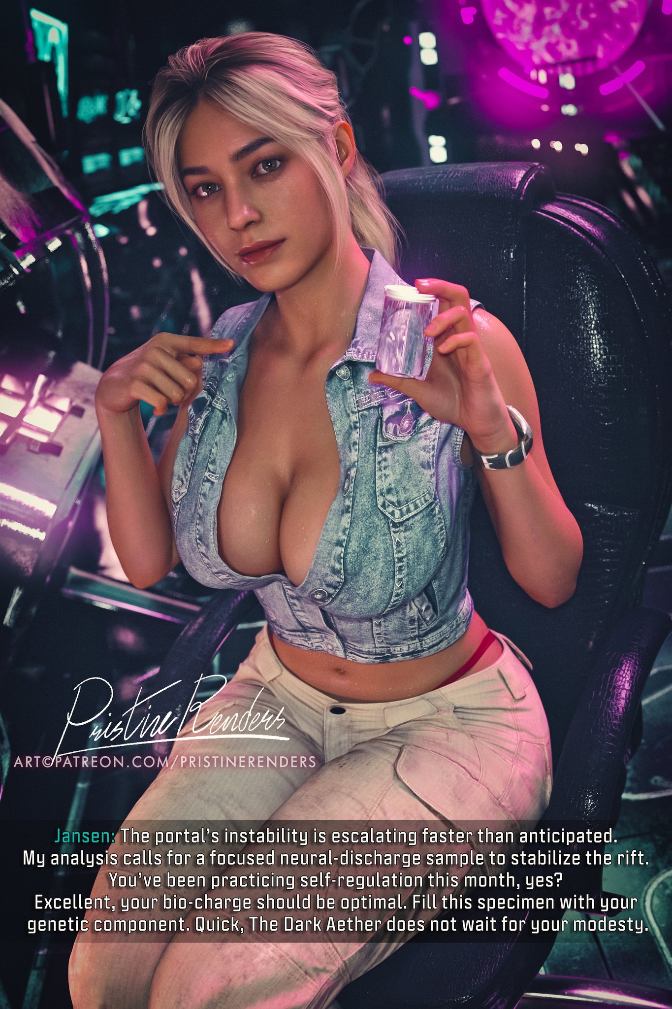 1girls, 3d, ava jansen, big breasts, big thighs, blonde hair, breasts, brown eyes, bust, busty, call of duty, call of duty modern warfare 3 (2023), call of duty zombies, cleavage, curvaceous, curvy, curvy figure, denim, english text, female, female only, hips, huge breasts, infinity ward, large breasts, light skin, light-skinned female, looking at viewer, mature, mature female, pristinerenders, sledgehammer games, slim waist, sperm collection, text, thick, thick hips, thick legs, thick thighs, thighs, thong, voluptuous, waist, watch, wide hips