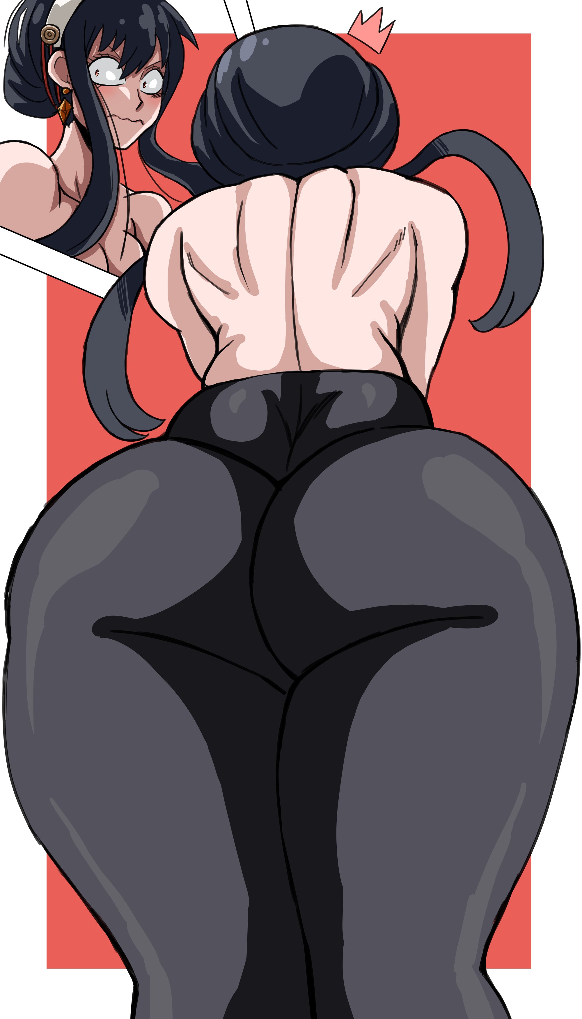 1girls, ass, big ass, charge sol, female, female only, huge ass, human, solo, spy x family, yor briar, yor forger