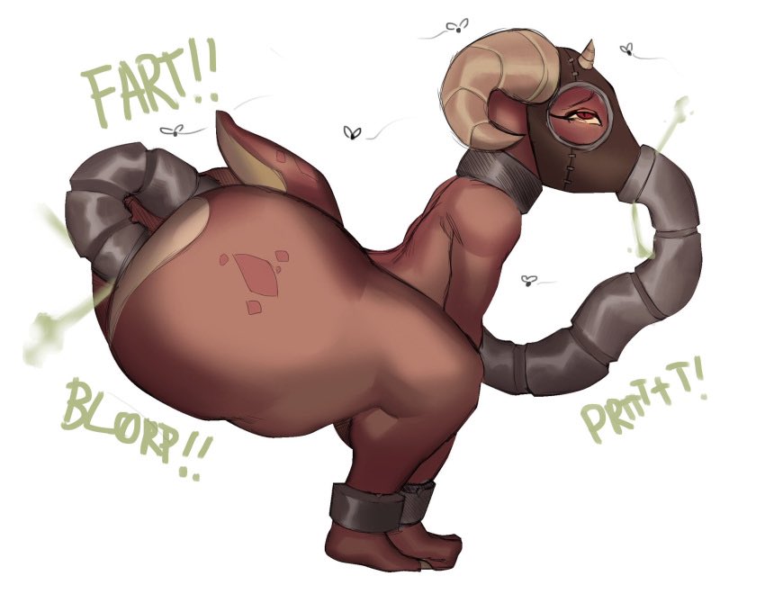 anthro ass big_ass big_butt bubble_ass bubble_butt fart gas_mask piko_(simplifypm) undergroundj