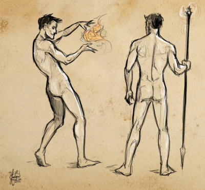 1boy artist_signature ass bara black_hair casting_spell completely_nude dark_hair dorian_pavus dragon_age dragon_age_inquisition facial_hair fireball gay_male kurogoesinthedas mage mage_staff magic magic_staff magic_user male male_only masculine moustache naked naked_male nude nude_male solo solo_male spell staff standing standing_position video_games