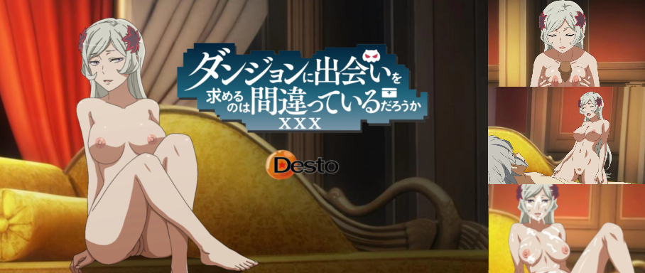 1boy 1girls 2d bedr bell_cranel breasts couch couch_sex cum desto dominant_female dungeon_ni_deai_wo_motomeru_no_wa_machigatteiru_darou_ka erect_nipples feet female freya_(danmachi) god goddess grey_eyes grey_hair grin hair_ornament horny_female illustration indoors legs_spread light-skinned_female light_skin living_room logo looking_at_partner male messy_hair nail_polish navel nude_female open_mouth paizuri parted_lips public_hair pussy pussy_lips riding sex smile sofa strangling tagme titjob vaginal_penetration wet_pussy