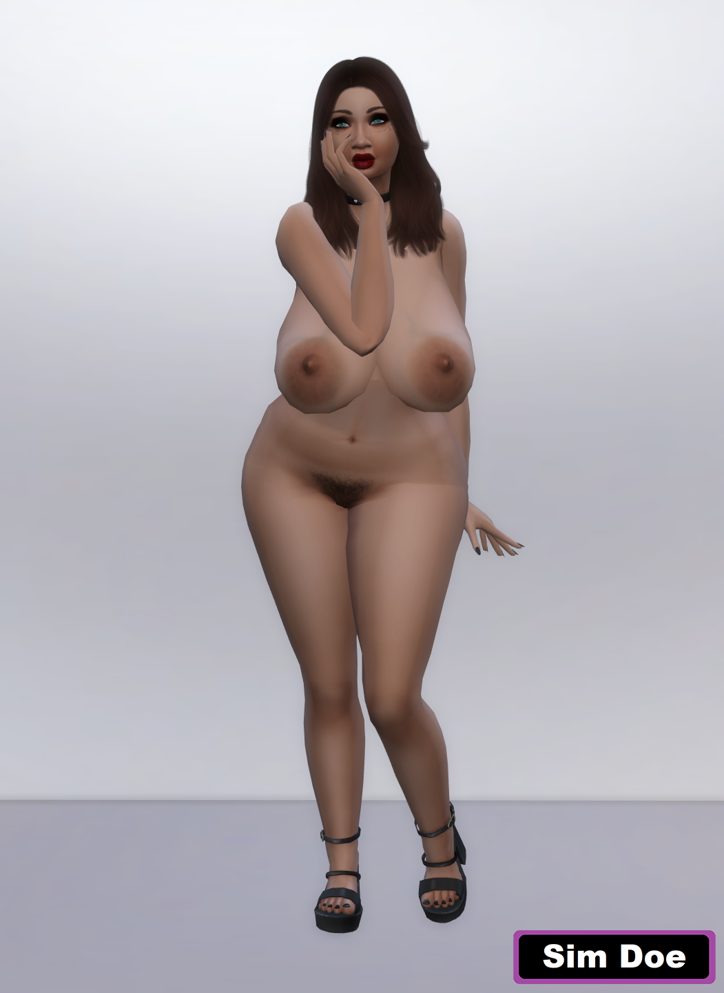 1girls 3d big_breasts big_breasts big_breasts big_nipples brown_hair brown_hair_female choker curvy curvy_body curvy_female curvy_figure curvy_hips curvy_milf curvy_thighs female hairy_pussy high_heel_sandals high_heeled_shoes high_heels linda_su_redman(sim_doe) mature mature_female mature_woman milf milf_body naked naked_female natural_breasts no_sex nude nude_female older_female original_character saggy_boobs saggy_breasts saggy_tits sexy sexy_pose sim_doe sims sims4 sims_4 the_sims the_sims_4