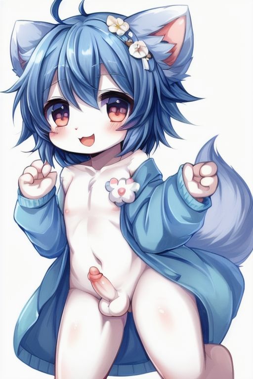 background blue_ears blue_hair blue_tail blush cute cute_face fur_ears furry furry_balls furry_male furry_only fury guy happy hard_cock idk idk_what_to_tag_it lovely naked naked_furry naked_male no_underwear open_mouth pink_eyes pink_nipples random small_breasts small_dick small_penis tail tiny_penis what young