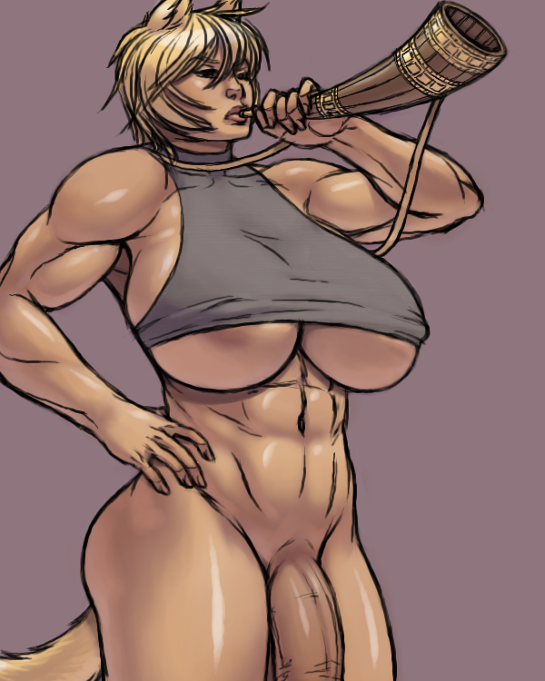1futa abs animal_ear animal_tail areola balls biceps big_breasts big_nipples blonde_hair bottomless breasts cleavage curvy erect_nipples flaccid futa_only futanari hand_on_hip hips horn huge_balls huge_breasts huge_penis intersex lips muscle_tone muscular muscular_futa muscular_futanari navel nikcesco nipple_bulge nipples no_bra pale-skinned_futa pale-skinned_futanari pale_skin penis perky_breasts plump_lips pointy_ears short_hair sideboob skin_tight solo solo_futa tail thick_thighs thighs toned underboob