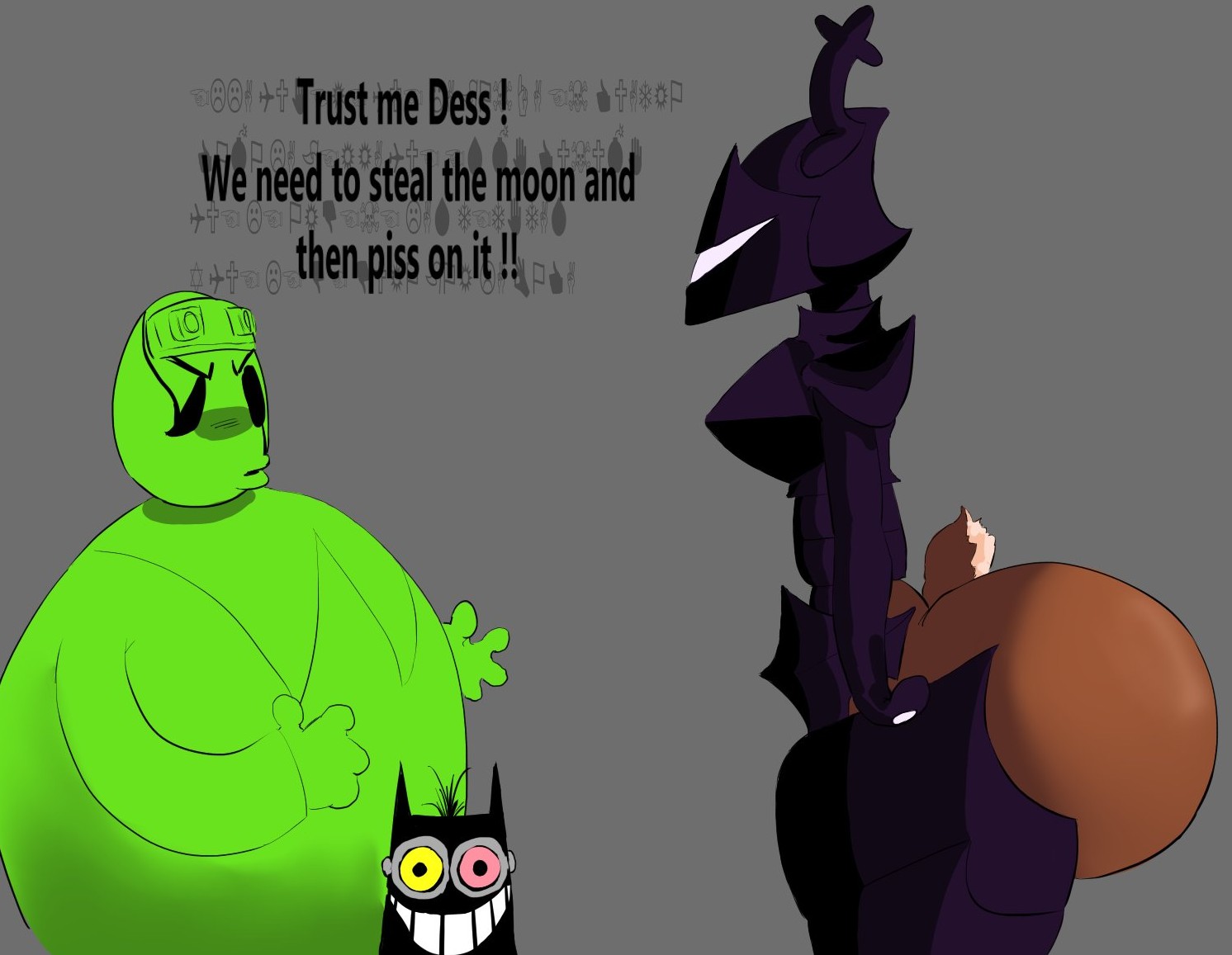 antlers, ass, ass focus, ass window, batspperhoney, big ass, butt, butt window, comic, deer girl, deer tail, deltarune, dess holiday, eggman, friend (deltarune), gaster, humor, meme, meme reference, minion, outcome memories, roaring knight, shitpost, short tail, sonic (series), tail, undertale, undertale (series), w.d. gaster, wing dings