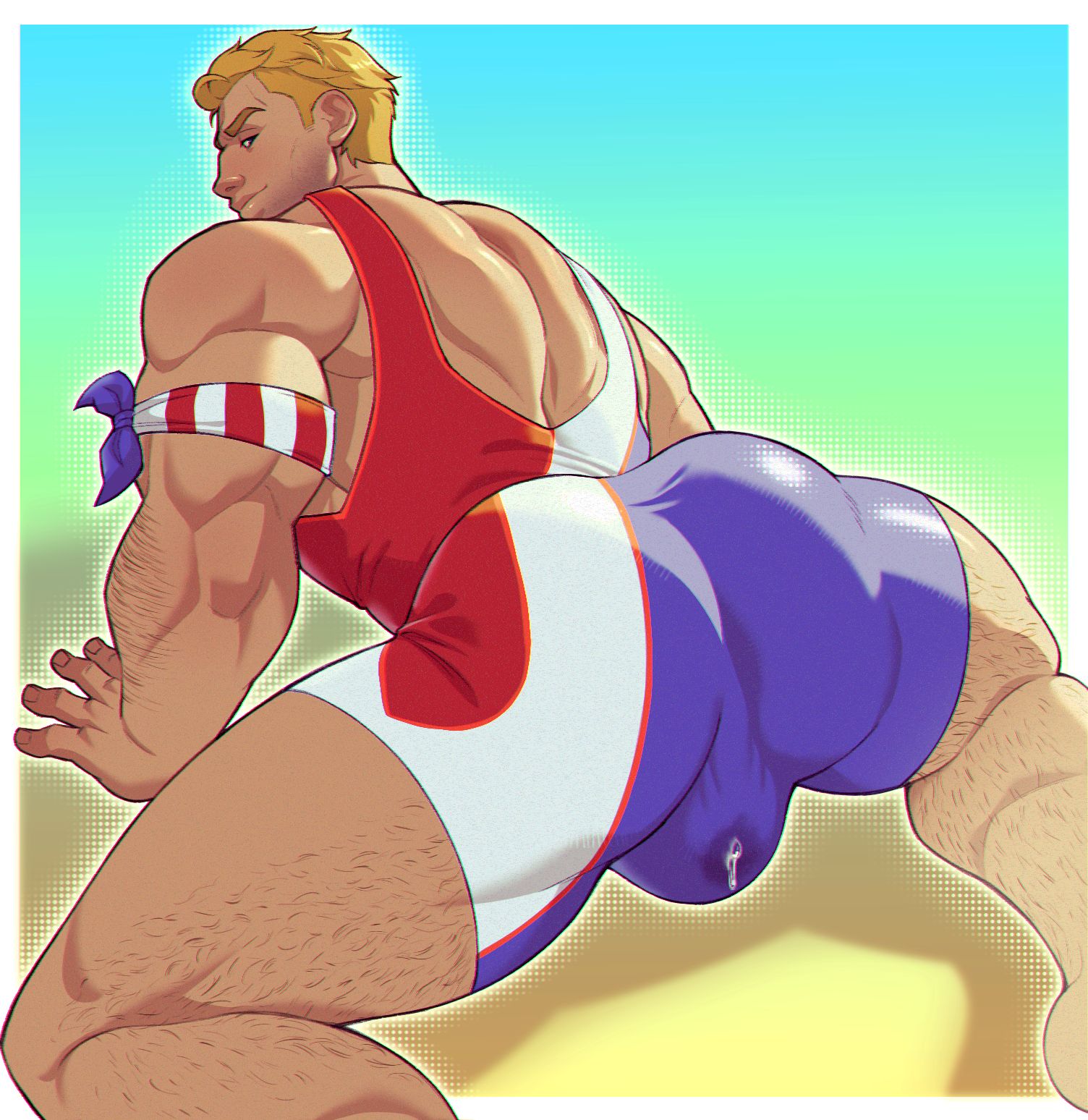 ass, ass focus, bara, beach, big ass, big butt, blonde hair, bubble ass, bubble butt, butt, captain america, captain america (marvel rivals), cum, dat ass, dat butt, fat ass, fat butt, gay, huge ass, huge butt, large ass, large butt, male, male only, marvel, marvel rivals, muscular, muscular male, precum, precum through clothing, rekkinj, round ass, round butt, showing ass, solo, summer, thick ass, thick butt