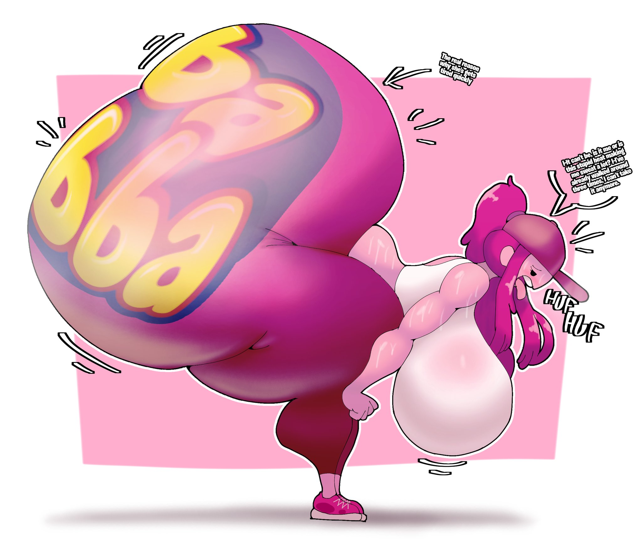1girl, 1girls, adventure time, big ass, big breasts, big thighs, cleavage, cleavage cutout, curvaceous, curvaceous ass, curvaceous body, curvaceous female, curvaceous figure, curvaceous hips, curvaceous thighs, curves, curvy, curvy body, curvy female, curvy figure, curvy hips, exhausted, exhausted female, female, female focus, female only, giant ass, giant breasts, giant thighs, gigantic ass, gigantic breasts, gigantic thighs, hubba bubba, hubba bubba bubble butt, huge ass, huge breasts, huge thighs, hyper, hyper ass, hyper breasts, hyper thighs, large ass, large breasts, large thighs, massive ass, massive breasts, massive thighs, novelty pants, princess, princess bubblegum, solo, solo female, solo focus, sweat, sweatdrop, sweating, sweaty, sweaty body, thedeathcrow05, thicc, thicc thighs, thick, thick ass, thick hips, thick legs, thick thighs, thighs, track suit, voluptuous, voluptuous body, voluptuous female