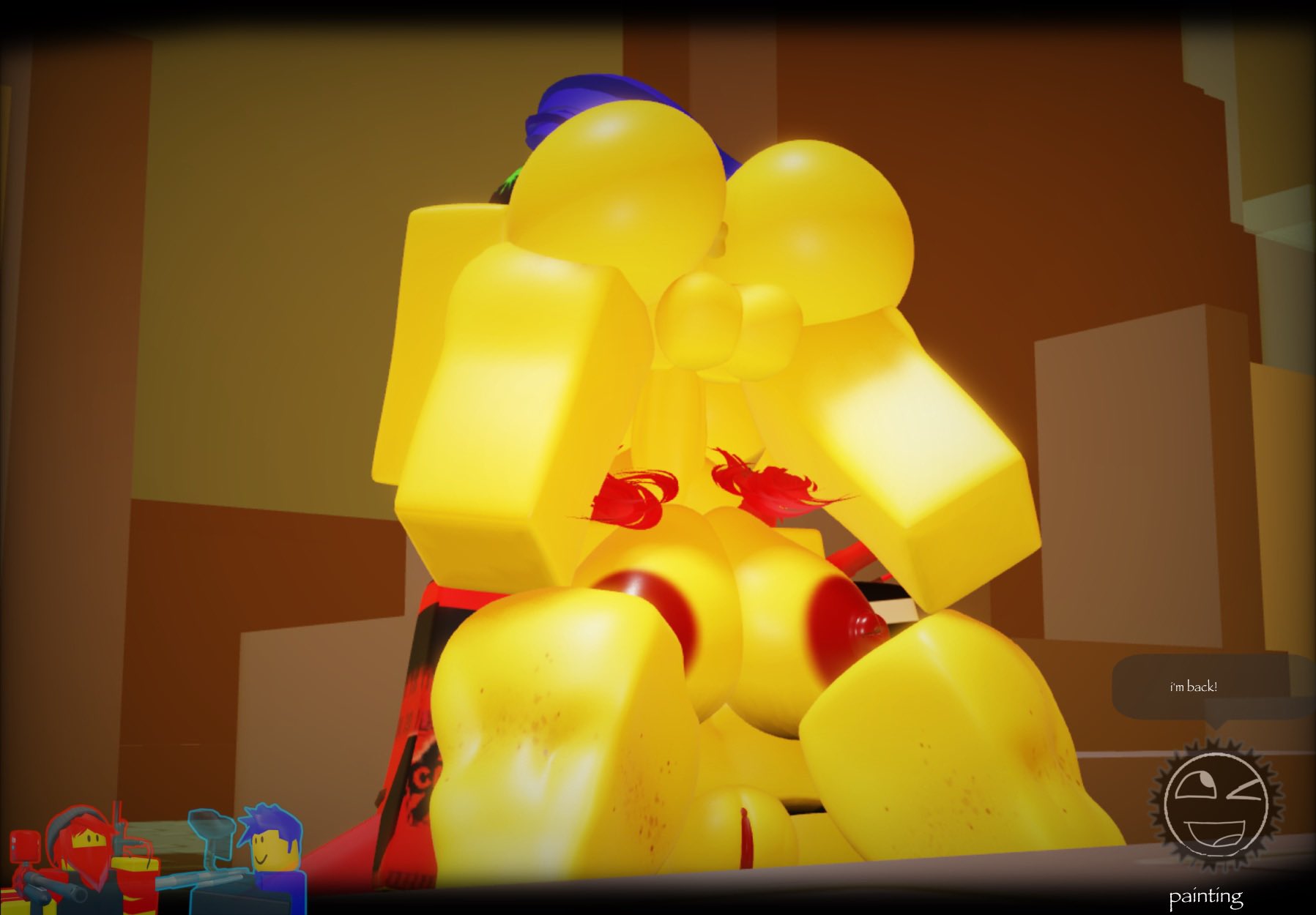 1futa, 1girls, 3d, anus, areolae, ass, balls, breasts, face fucking, nipples, nude, paintball battler (the battle bricks), paintmaster (the battle bricks), penis, pussy, reference image, roblox, roblox game, robloxian, rule 63, tagme, tbbfanatic, the battle bricks, thighs, tumore