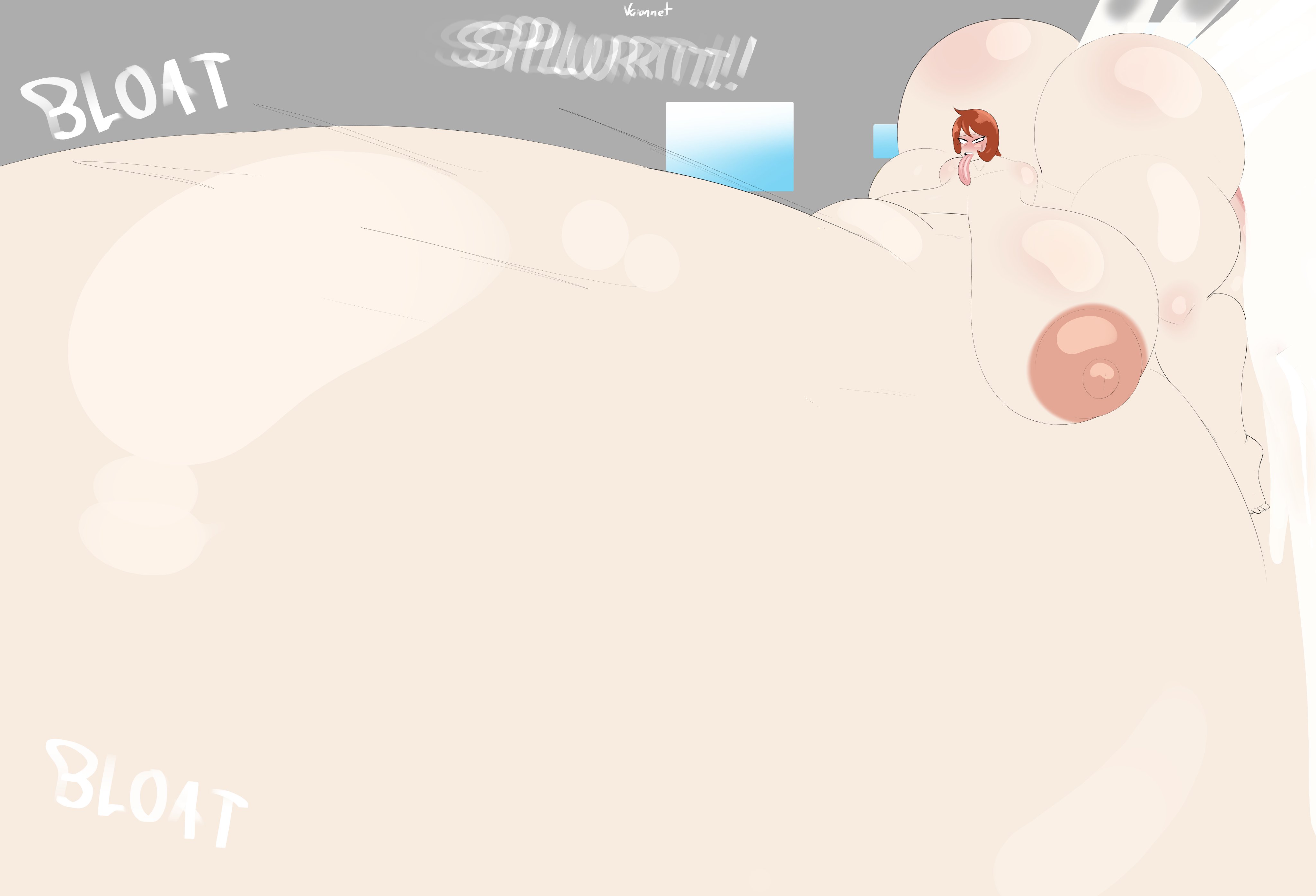 arezu (pokemon), cum explosion, cumflation, hyper breasts, hyper cumflation, pokemon, pokemon legends: arceus, stomach bulge, vaionnet