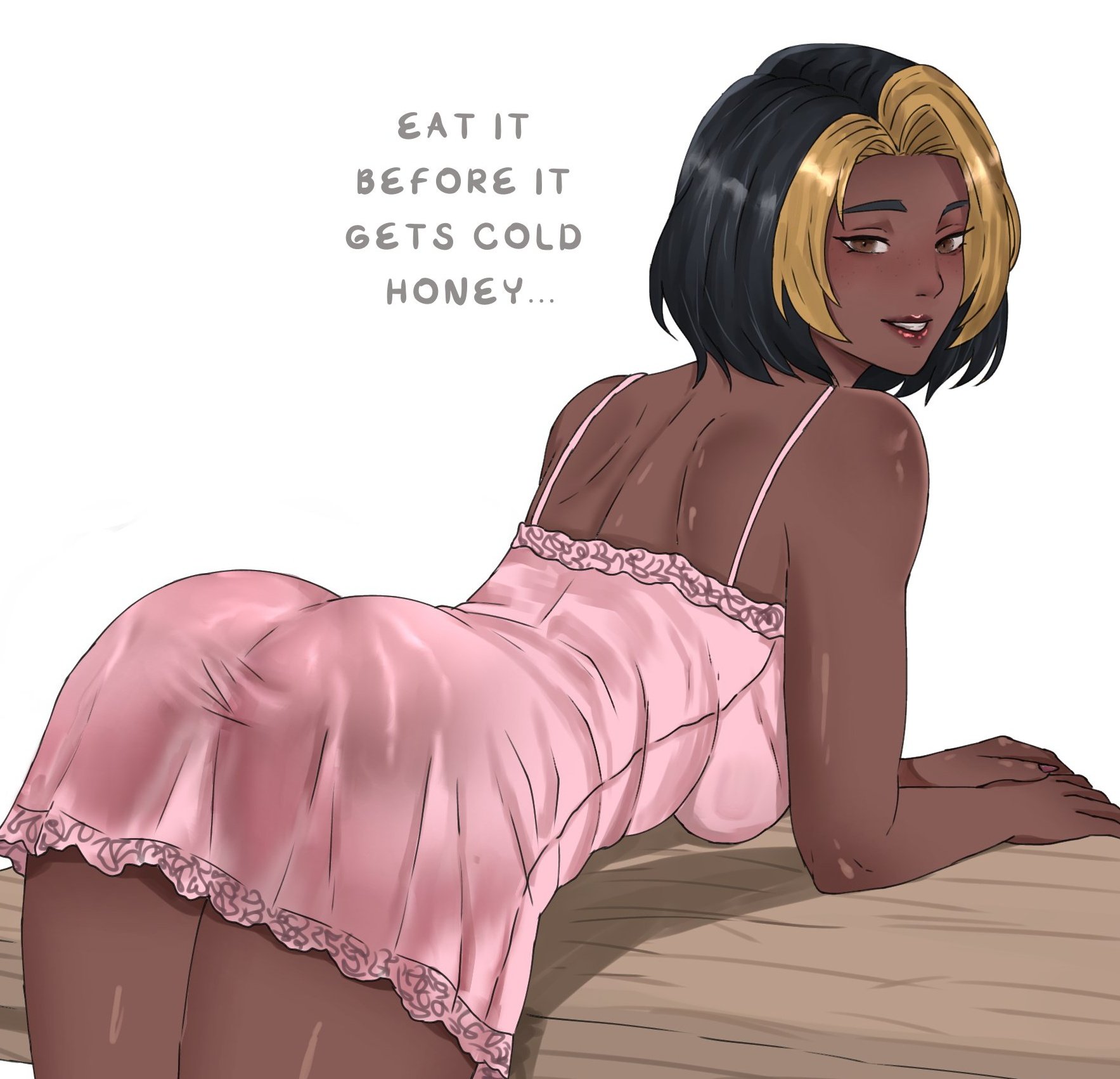 1girls, alishia art, ass, bent over, big ass, big breasts, blizzard entertainment, breasts, dark skin, dark-skinned female, domina, female, indian, indian female, overwatch, solo